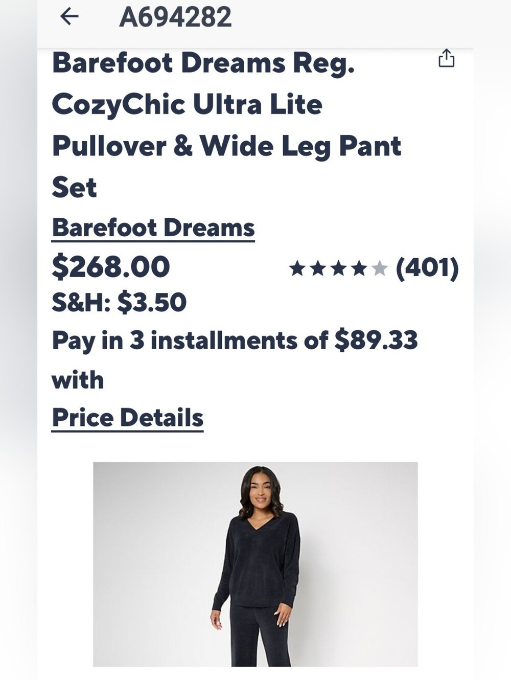 Barefoot Dreams CozyChic Ultra Lite V-Neck Pullover & Pant Set
